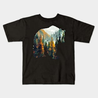 Rising With The Grizzly Bear Kids T-Shirt